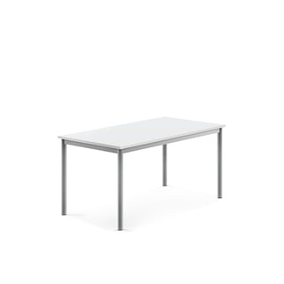 Stalas BORÅS, 1200x700x600 mm, baltas laminatas, pilka