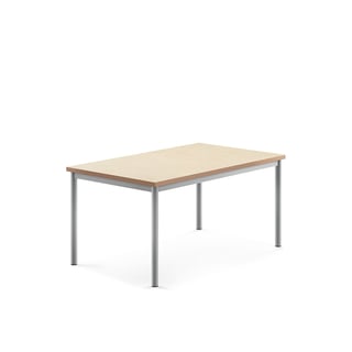 Bord SONITUS, 1200x800x600 mm, stativ silver, ljuddämpande linoleum, beige