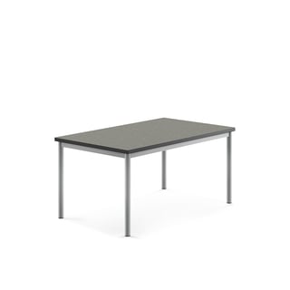 Desk SONITUS, 1200x800x600 mm, dark grey linoleum, alu grey