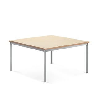 Desk SONITUS, 1200x1200x600 mm, beige linoleum, alu grey