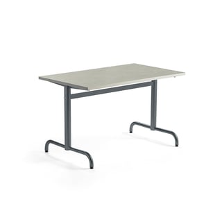 Tisch PLURAL, 1200x700x720 mm, Linoleum-Platte, grau, anthrazit