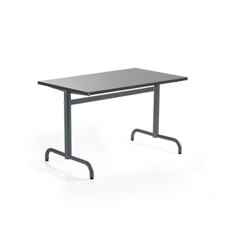 Table PLURAL, 1200x700x720 mm, linoleum top, dark grey, anthracite