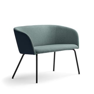 Sofa JOY, svart/petroleum/turkis