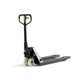Palleløfter BOOST, quickløft, 2000 kg, 1150 mm, single hjul, nylon, grå