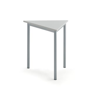 Table SONITUS TRIANGEL, 800x700x720 mm, grey high pressure laminate, alu grey