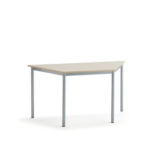 Stalas SONITUS TRAPETS, 1400x700x720mm, HPL beržo laminatas, pilka