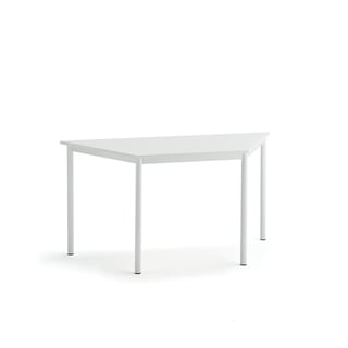 Table SONITUS TRAPETS, 1400x700x720 mm, white high pressure laminate, white