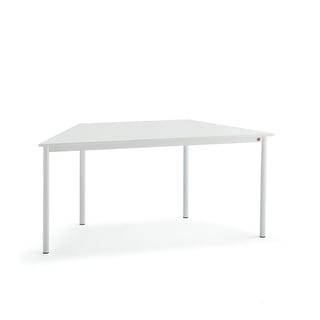 Koolilaud BORÅS TRAPETS, 1600 x 800 x 720 mm, valge/ valge