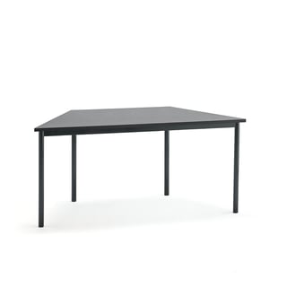 Tisch SONITUS TRAPETS, 1600x800x720 mm, Linoleum dunkelgrau, anthrazit