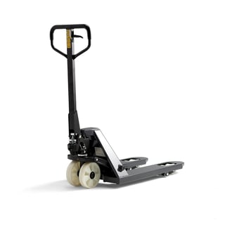 Palleløfter BOOST, Quicklift, 2500 kg, 800 mm, boogie hjul, nylon, grå