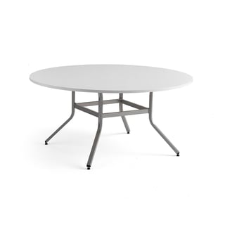 Borð VARIOUS, Ø1600x740 mm, silfurlitað/hvítt