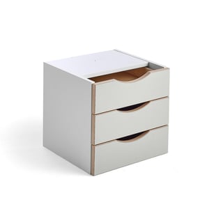 Zásuvková vložka RICO, 3 zásuvky, šedá