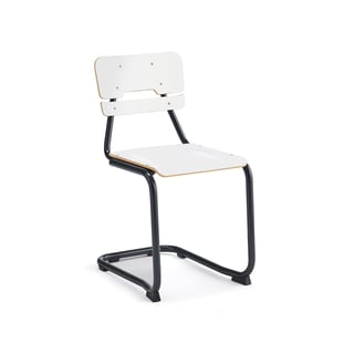 Oppilastuoli LEGERE I, istuinkorkeus 450 mm, antrasiitinharmaa, valkoinen