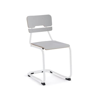 Elevstol LEGERE I, höjd: 450 mm, vit, grå