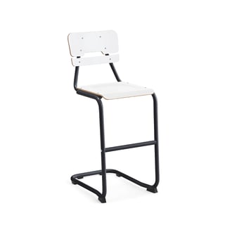 Skolēnu krēsls LEGERE I, augstums 650 mm, antracīts, balts