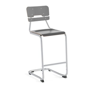 Classroom chair LEGERE I, H 650 mm, silver, anthracite