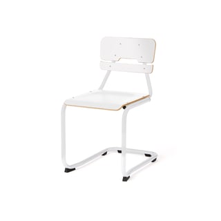 Classroom chair LEGERE II, H 450 mm, white, white