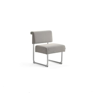 Sofa START, 600 mm, stof, gråbeige, hvid
