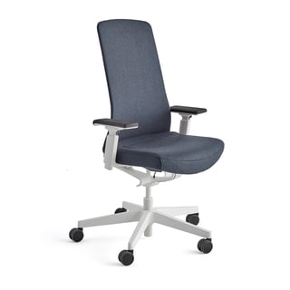 Kontoritool BELMONT, valge/ petrooleumsinine