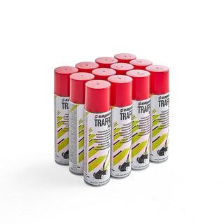Markeringsspray, 500 ml, 12-pak, rød