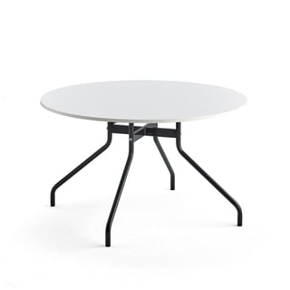 Tisch AROUND, Ø 1200 mm, anthrazit/weiß
