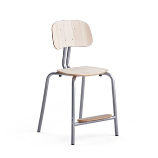 Oppilastuoli YNGVE, jalat, hopeanharmaa, tuhkanharmaa, korkeus: 520 mm
