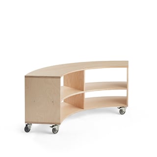 Buet reol OSCAR, medium, 1500x375x865 mm, birk