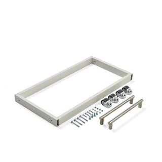 Wheel set for library bookshelves STORY, basic unit, double-sided