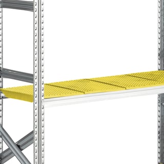 Plastic shelf for galvanised shelving TRANSFORM, 1200x400 mm, yellow