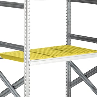 Plastic shelf for galvanised shelving TRANSFORM, 900x500 mm, yellow