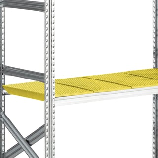 Hyllplan till hyllställ TRANSFORM, plast, 1200x500 mm, gul