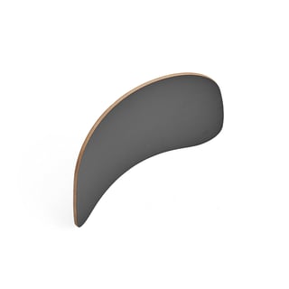 Opierka chrbta pre školskú stoličku YNGVE, s klzákmi, antracit, veľkosť 2-3