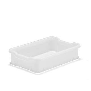 Elintarvikelaatikko PRYCE, 600x400x145 mm, 24 litraa, valkoinen