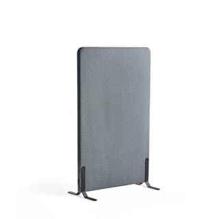 Lattiasermi ZONE, 1360x800x46 mm, kangas Rivet, mustat jalat, siniharmaa