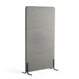 Biuro pertvara ZONE, 1700x1000x46mm, audinys Hush, juodos kojelės, šviesiai pilka