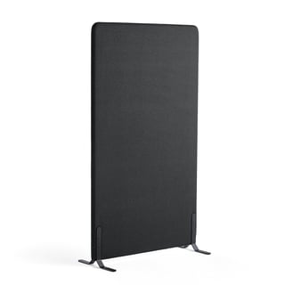 Biuro pertvara ZONE, 1700x1000x46mm, audinys Hush, juodos kojelės, tamsiai pilka