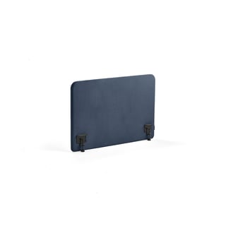 Stolový paraván ZONE, černé svorky, 1000X650x36 mm, potah Hush, námořnická modrá