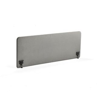 Stalo pertvara ZONE, juodi tvirtinimai, 1800x650x36mm, audinys Hush, šviesiai pilka