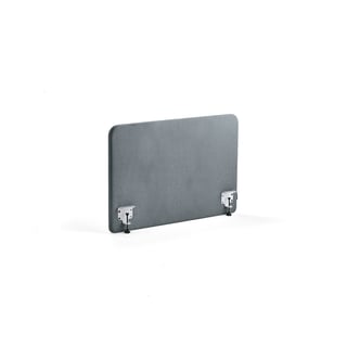 Pöytäsermi ZONE, valkoiset kiinnikkeet, 1000x650x30 mm, kangas Rivet, siniharmaa