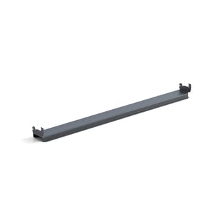 Hængeskinne til småtingskasser på arbejdsbord ROBUST/SOLID, 900 mm, mørkegrå