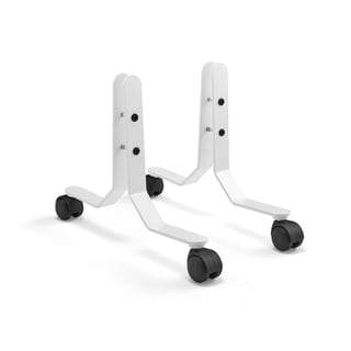 Floor brackets with wheels for ZONE, 4-pack, white