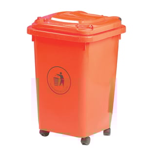 Small wheelie bin, 650x420x470 mm, 50 L, red
