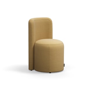 Pouffe VARIETY, with backrest, fabric Pod CS, yellow