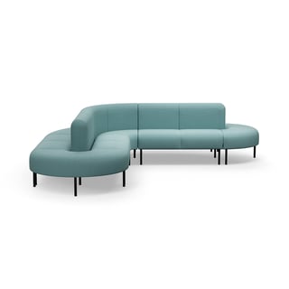 Sofa VARIETY, L-förmig, Stoff Pod CS, türkis
