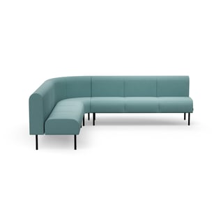 Soffa VARIETY, 90° inåtvänd hörna, tyg Pod CS, turkos