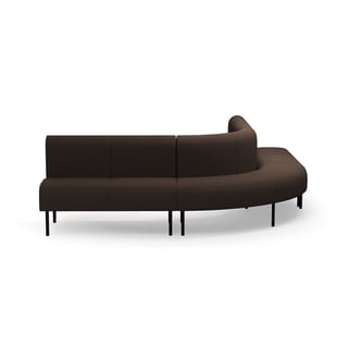 Sofa VARIETY, 90° udadvendt hjørne, stof Blues CSII, mørkebrun