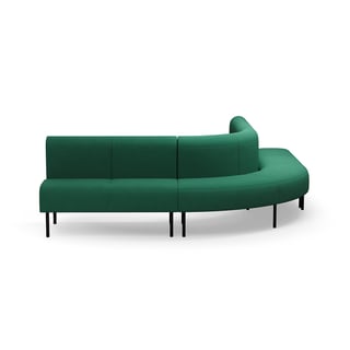 Sofa VARIETY, 90° outward corner, fabric Blues CSII, green turquoise