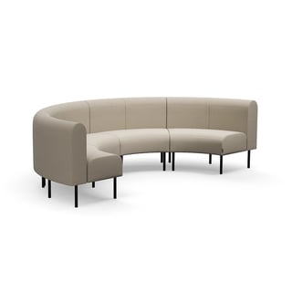 Sofa VARIETY, nach innen halbrund, Stoff Pod CS, sand
