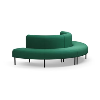 Sedačka VARIETY, půlkruhová, vnější, potahová látka Blues CSII, zeleno-tyrkysová