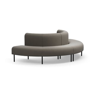 Sofa VARIETY, udadvendt halvcirkelform, stof Pod CS, taupe